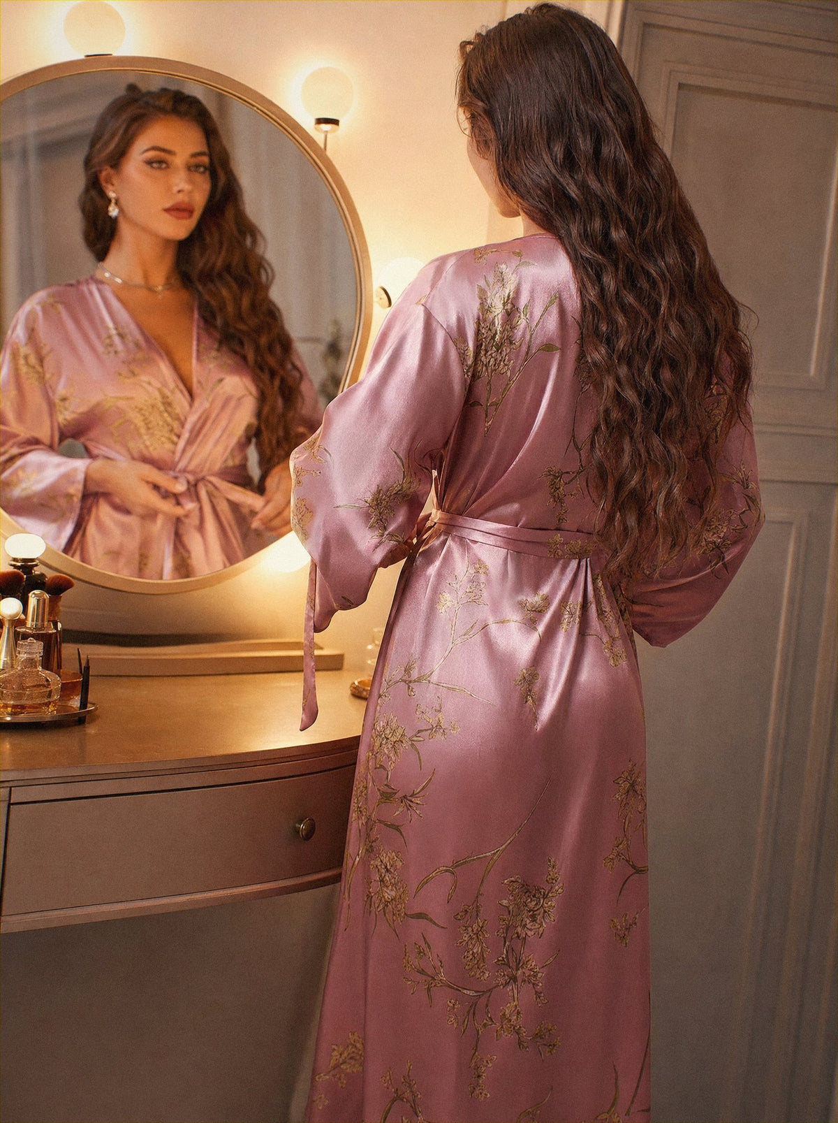 Bloomie Amoura Silk Robe